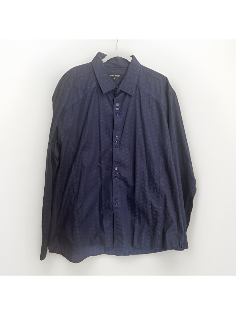 Bogosse men's long sleeve Black Blue Remo shirt Size 8 4XL. N